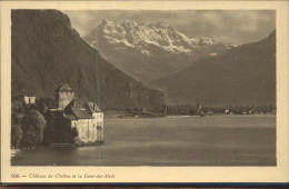 11305009 Chillon Chateau De Chillon Et Dents Du Midi Wallis Genfer See Montreux - Autres & Non Classés