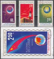 ALBANIA 1971, The CHINA'S SPACE SUCCESSES, COMPLETE USED SERIES With BLOCK In GOOD QUALITY - Albanien