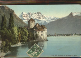 11304994 Chillon Chateau De Chillon Et Dents Du Midi Wallis Genfer See Montreux - Autres & Non Classés