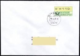 Deutschland Bund ATM 1 F Hu / Fehlverwendung Nagler Posthornaufdruck Brief 110Pf. 19.2.02 Von Ratingen 1 - Automatenmarken [ATM]