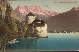 11304988 Chillon Chateau De Chillon Et Dents Du Midi Wallis Genfer See Montreux - Autres & Non Classés