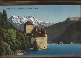 11304984 Chillon Chateau De Chillon Et Dents Du Midi Wallis Genfer See Montreux - Autres & Non Classés