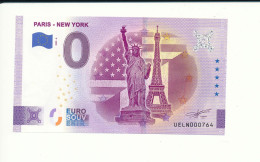 Billet Touristique 0 Euro - PARIS - NEW YORK  - UELN- 2023-6  - N° 764 - Andere & Zonder Classificatie