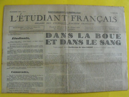 Journal L'étudiant Français Action Française Du 10 Mars 1934. Léon Daudet Charles Maurras Pujo Benjamin - Otros & Sin Clasificación