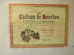 Château De Gourdon - CÔTES DU RHÔNE - 1996 - Côtes Du Rhône