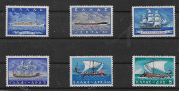 GRECIA 1958 " MARINA MERCANTILE " 6 VAL. COMPLETA ** MNH LUSSO C2025 - Unused Stamps