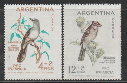 ARGENTINE - N°663/4 ** (1962) Oiseaux - Neufs