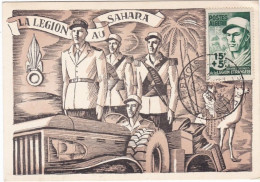 ALGERIE : Carte Maximum Légion Etrangère Oblitération Sidi Bel Abbès - Storia Postale