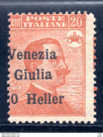 Venezia Giulia - Michetti 20 Heller "0 Heller" In Soprastampa - Lokale/autonome Uitgaven