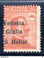 Venezia Giulia - Michetti 20 Heller "0 Heller" In Soprastampa - Emisiones Locales/autónomas