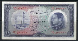 Iran Mohammad Reza Shah 1952 Banknote 10 Rials P-64, UNC - Irán