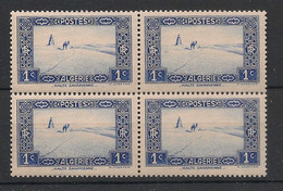 ALGERIE - 1936 - N°Yv. 101 - Halte Saharienne 1c - Bloc De 4 - Neuf Luxe ** / MNH / Postfrisch - Nuovi