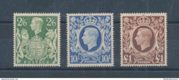 1939-48 GRAN BRETAGNA, SG N. 476B/478B/478C - 3 Valori - MNH** - Other & Unclassified