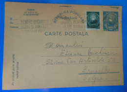 ENTIER POSTAL SUR CARTE + TIMBRE   -  1949 - Postal Stationery