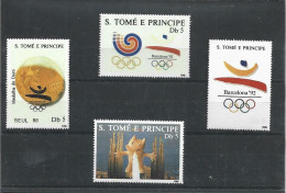 Sto. Tome & Principe 1989 - Olympic Games Barcelona 92 Gold Mnh** - Verano 1992: Barcelona