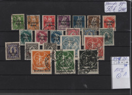 Deutsches Reich  Michel Kat.Nr.  Gest 119/136 (133 II Geprüft) (1) - Used Stamps