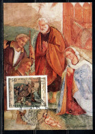 ITALIA REPUBBLICA ITALY REPUBLIC 1990 NATALE CHRISTMAS NOEL WEIHNACHTEN NAVIDAD LIRE 750 CARTOLINA MAXI MAXIMUM CARD - Maximumkaarten