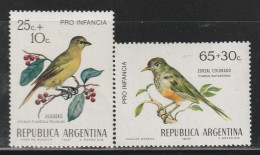 ARGENTINE - N°917/8 ** (1972) Oiseaux - Ungebraucht