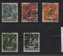 Deutsches Reich  Michel Kat.Nr. Gest 134/138 - Used Stamps