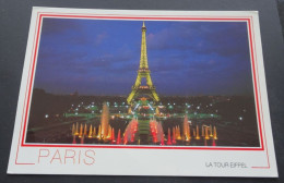 Paris - La Tour Eiffel Et Les Fontaines De Chaillot Illuminées - Editions CHANTAL - París La Noche