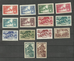 GUINEE N°125 à 135, 140, 145, 146 Neufs** Cote 10.20€ - Unused Stamps