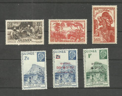 GUINEE N°158, 164, 166, 177, 185, 186 Neufs** Cote 5.50€ - Neufs