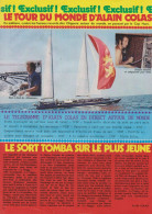 Alain Colas. Tour Du Monde à La Voile En Solitaire Sur Le Manureva Et Une Célèbre Chanson Raconté Par Alain Colas. 1974. - Historische Documenten