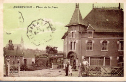 AUBREVILLE  -  Place De La Gare  -  Hotel Rigal  -  Animation - Otros & Sin Clasificación