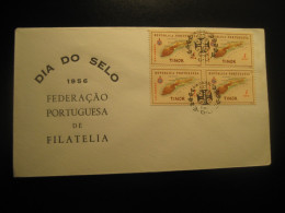 DILI 1956 Dia Do Selo Map Geography Cancel Cover TIMOR Portuguese Colonies INDONESIA Portugal - Timor