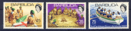 1969-Barbuda (MNH=**) Serie 3 Valori Jamboree Scout - Antigua Y Barbuda (1981-...)