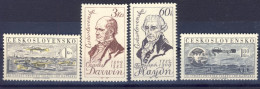 1971/72-Cecoslovacchia (MNH=**) 2 Serie 4 Valori Darwin, Haidn, Precursore Aviaz - Andere & Zonder Classificatie