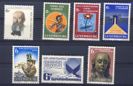 1978-Lussemburgo (MNH=**) 5 Serie 7 Valori Illustri, Anniversario Loggia Massoni - Other & Unclassified