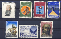 1978-Lussemburgo (MNH=**) 5 Serie 7 Valori Illustri, Anniversario Loggia Massoni - Otros & Sin Clasificación