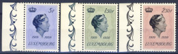 1959-Lussemburgo (MNH=**) Serie 3 Valori 40° Anniversario Avvento Della Granduch - Other & Unclassified