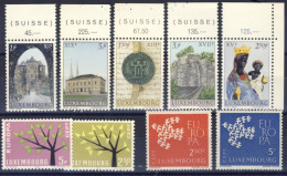 1961/63-Lussemburgo (MNH=**) 3 Serie 9 Valori Europa, Millenario Della Città Di  - Otros & Sin Clasificación