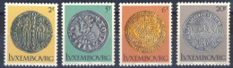 1980-Lussemburgo (MNH=**) Serie 4 Valori Monete Medievali - Otros & Sin Clasificación