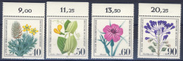 1981-Germania (MNH=**) Serie 4 Valori Fiori,aiuti Umanitari - Unused Stamps