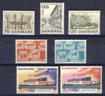 1969/75-Danimarca (MNH=**) 3 Serie 7 Valori Norden,patrimonio Architettonico - Other & Unclassified