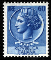 1953-Italia (MNH=**) L.60 Turrita - 1946-60: Mint/hinged