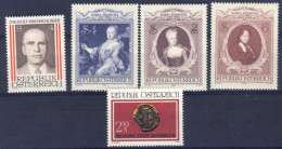 1980-Austria (MNH=**) Lotticino Di 5 Valori - Other & Unclassified