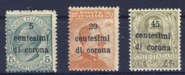 1919-Trento E Trieste (MNH=**) Tre Valori, Il 45c. Con Ottima Centratura - Trentin & Trieste