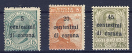 1919-Trento E Trieste (MNH=**) Tre Valori, Il 45c. Con Ottima Centratura - Trente & Trieste