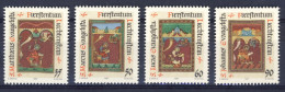 1967-Liechtenstein (MNH=**) Serie 4 Valori Natale Gli Evangelisti - Unused Stamps