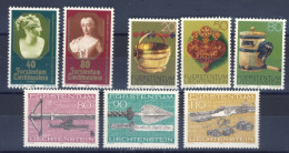 1980-Liechtenstein (MNH=**) 3 Serie 8 Valori Natale,armi Da Caccia,attrezzi Arti - Neufs