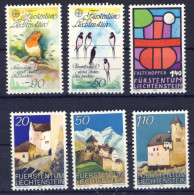 1986-Liechtenstein (MNH=**) 3 Serie 6 Valori Europa,offerte Quaresima,tradizioni - Ungebraucht