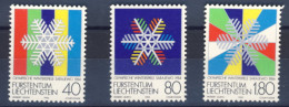 1983-Liechtenstein (MNH=**) Serie 3 Valori Olimpiadi Sarajevo - Ungebraucht