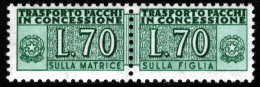 1982-Italia (MNH=**) Pacchi In Concessione L.70 Verde - 1946-60: Nieuw/plakker