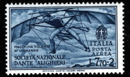 1932-Italia (MNH=**) Posta Aerea L.7,70 Dante Alighieri - Nuevos