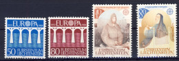 1983/4-Liechtenstein (MNH=**) 2 Serie 4 Valori Europa - Unused Stamps