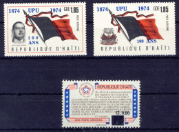 1974/76-Haiti (MNH=**) 2 Serie 3 Valori UPU,bicentenario USA - Haiti